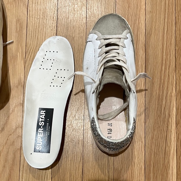 Golden Goose White and Gray Sneakers - Picture 6 of 8